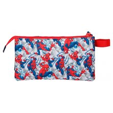 Estuche Spiderman Hero tres Compartimentos