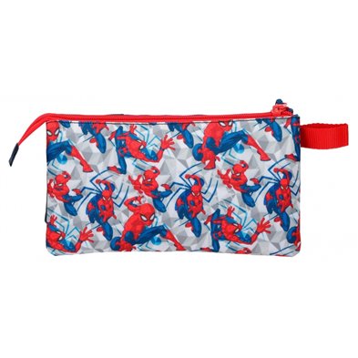 Estuche Spiderman Hero tres Compartimentos