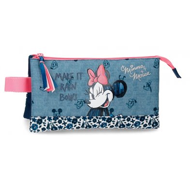 Estuche Minnie Make it Rain Bows Tres Compartimentos
