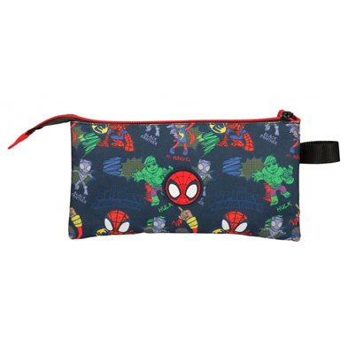 Estuche Go Spidey Tres Compartimentos