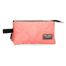 Estuche tres compartimentos Pepe Jeans Orson Coral