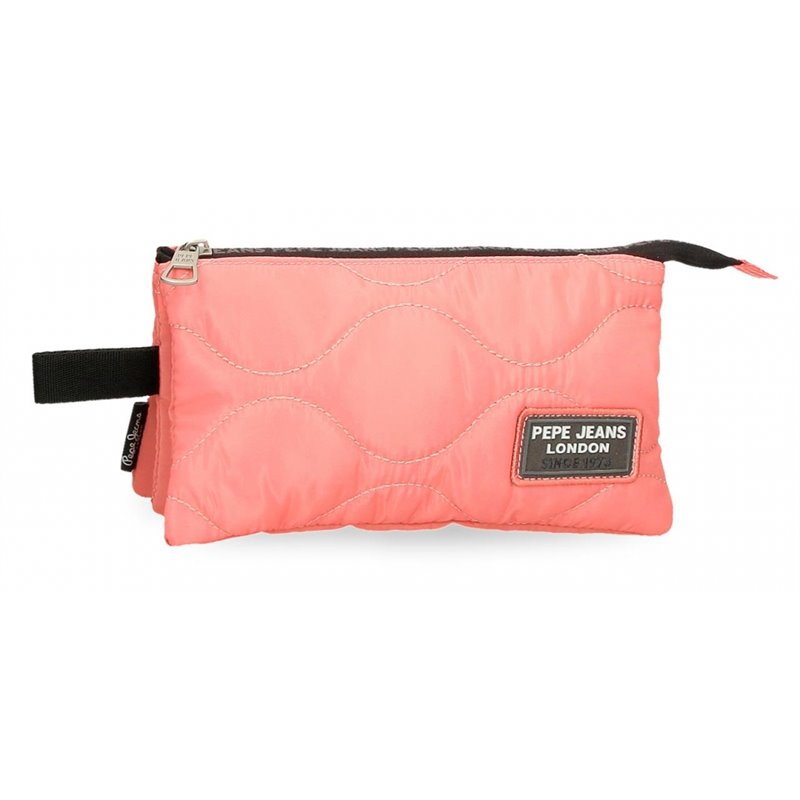 Estuche tres compartimentos Pepe Jeans Orson Coral