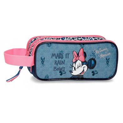 Estuche Minnie Make it Rain Bows triple cremallera