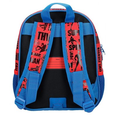 Mochila Preescolar Spiderman Great Power 28cm adaptable a carro