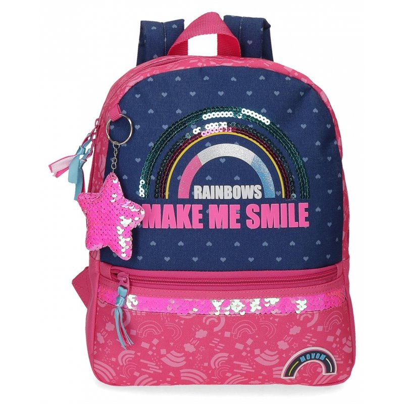 Mochila Pequeña Movom Glitter Rainbow