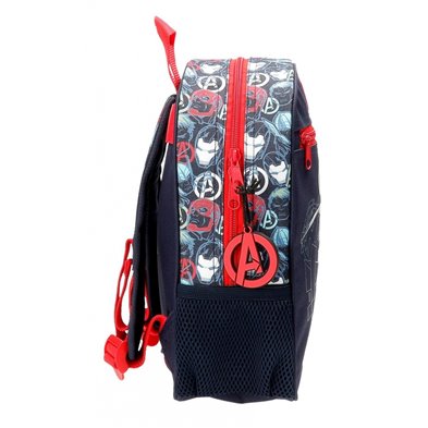 Mochila Preescolar Avengers Team 28cm adaptable a carro