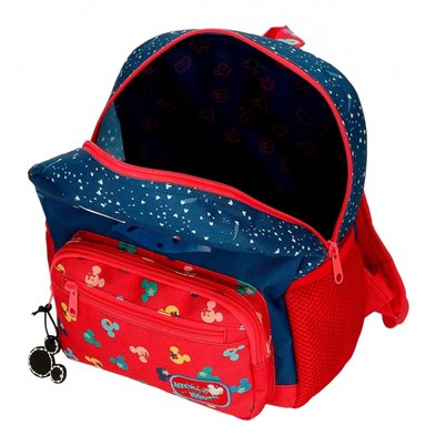 Mochila Preescolar 28cm Mickey on The Moon