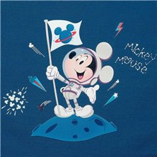 Mochila Preescolar 28cm Mickey on The Moon