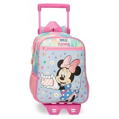 Mochila Minnie Wild Flower 28cm con carro