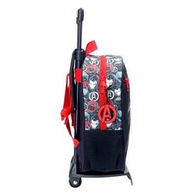 Mochila Preescolar Avengers Team 28cm con carro