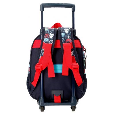Mochila Preescolar Avengers Team 28cm con carro