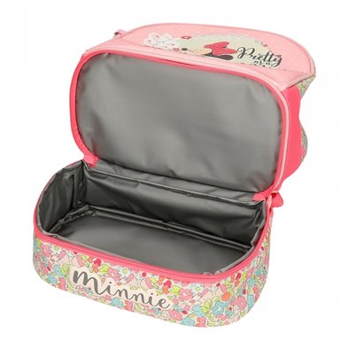 Mochila Minnie Florals 28cm con portamerienda