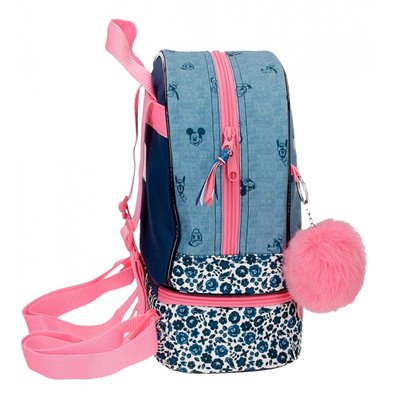 Mochila Minnie Make it Rain bows 28cm con portamerienda