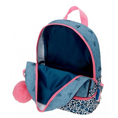 Mochila Minnie Make it Rain bows 28cm con portamerienda