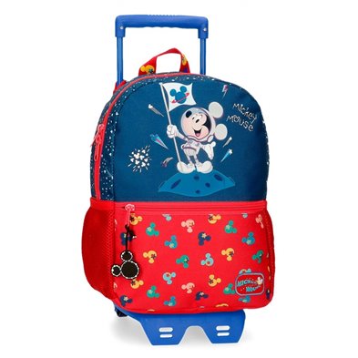 Mochila 32cm Mickey on The Moon con carro