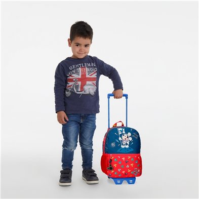 Mochila 32cm Mickey on The Moon con carro