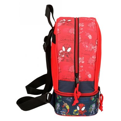 Mochila Go Spidey 28cm con portamerienda