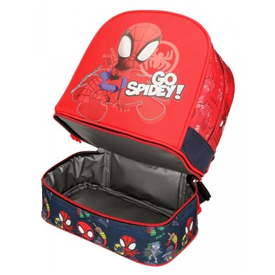 Mochila Go Spidey 28cm con portamerienda