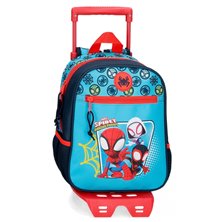 Mochila Spidey Team Up 28cm con carro
