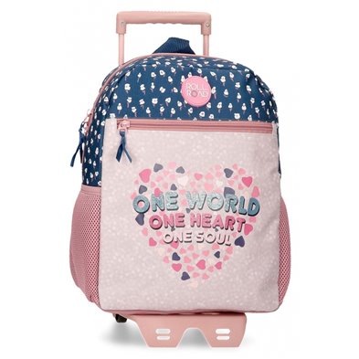 Mochila Preescolar Roll Road One World con carro