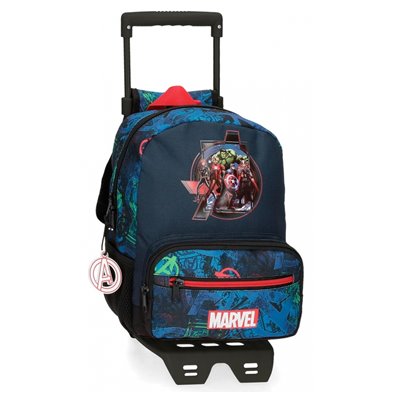 Mochila Preescolar Marvel on the Warpath 28cm con carro