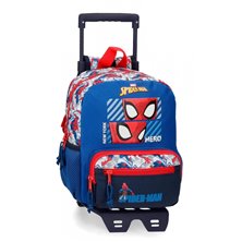 Mochila 28cm Spiderman Hero con carro
