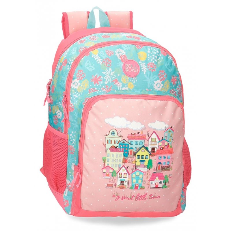 Mochila Escolar Roll Road My little Town Dos Compartimentos