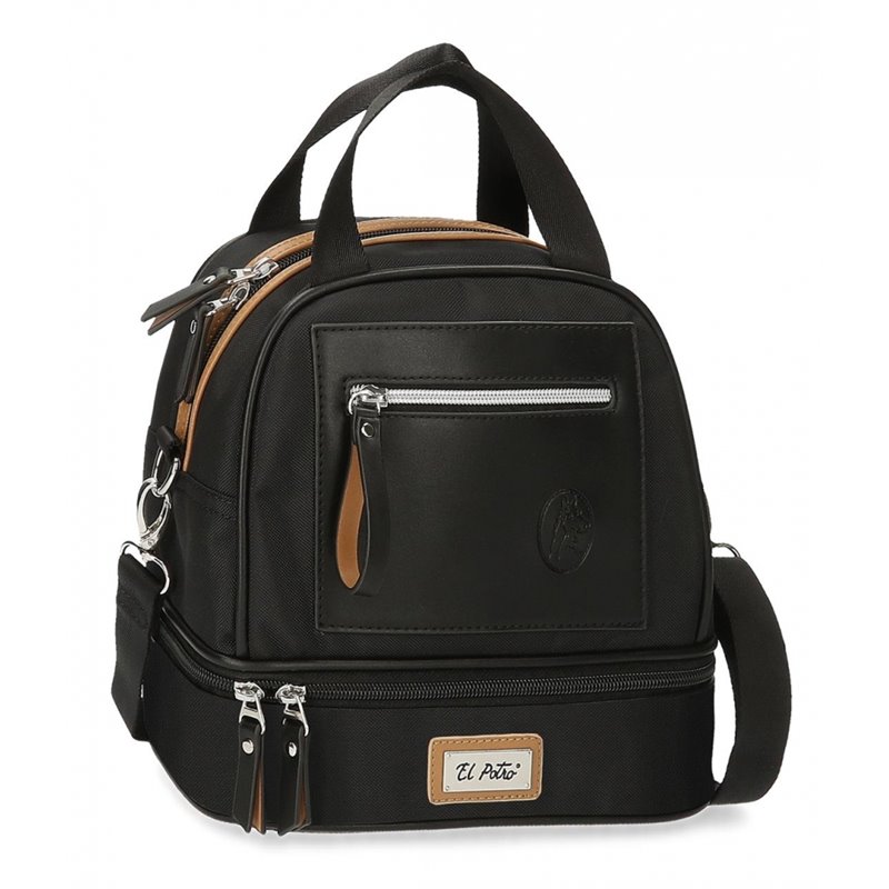 Bandolera porta alimentos térmica El Potro Chic Negro