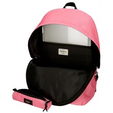 Mochila Pepe Jeans Aris + Estuche Fucsia Claro
