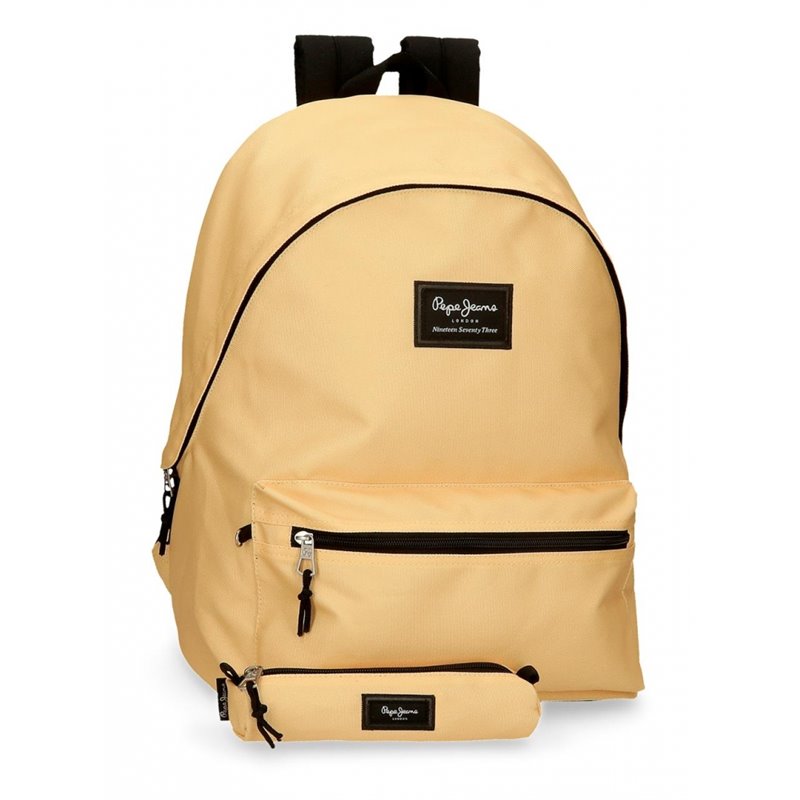 Mochila Pepe Jeans Aris + Estuche Amarillo