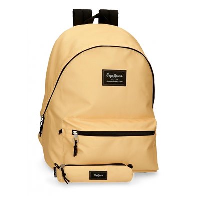 Mochila Pepe Jeans Aris + Estuche Amarillo