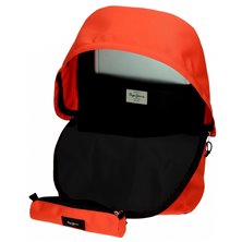 Mochila Pepe Jeans Aris + Estuche Naranja