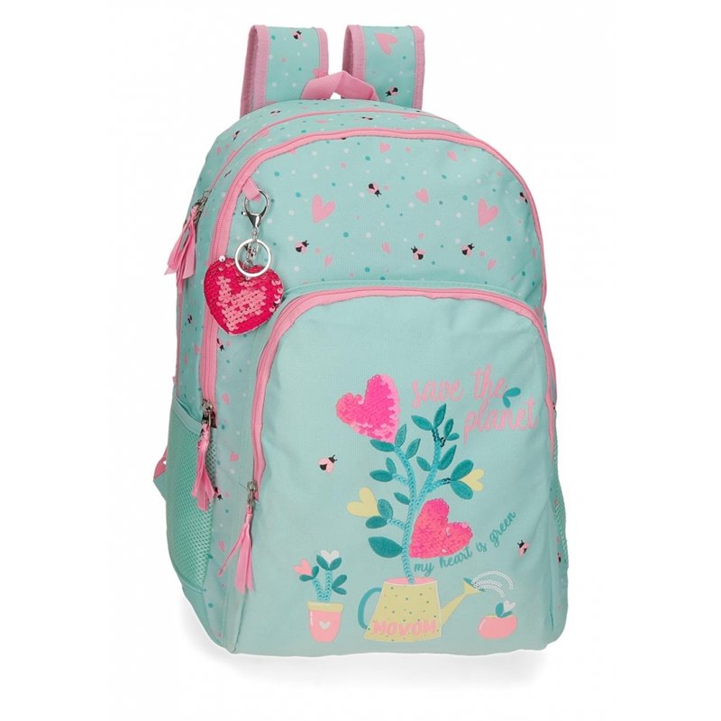 Mochila Escolar Movom Flower Pot Dos Compartimentos