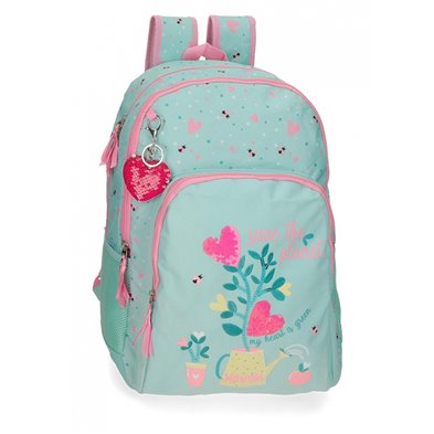 Mochila Escolar Movom Flower Pot Dos Compartimentos