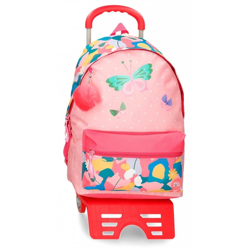 Mochila 44cm Roll Road Precious Flower con carro