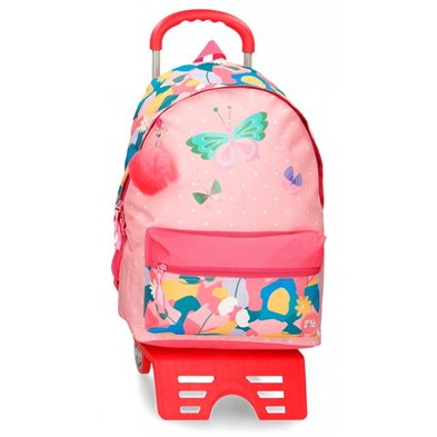 Mochila 44cm Roll Road Precious Flower con carro