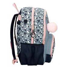 Mochila 44cm Doble Compartimento Mickey Denim