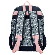 Mochila 44cm Doble Compartimento Mickey Denim