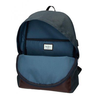 Mochila portaordenador dos compartimentos Pepe Jeans Scratch Denim