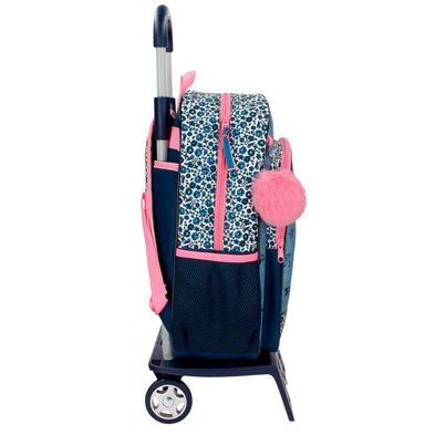 Mochila Escolar Minnie Make it Rain bows 40cm con carro