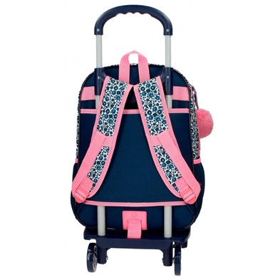 Mochila Escolar Minnie Make it Rain bows 40cm con carro