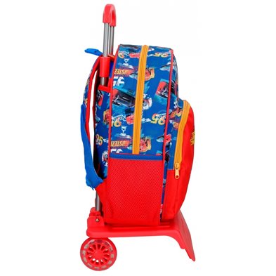 Mochila Escolar Cars Rusteze Lightyear 40cm con carro