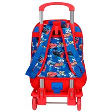 Mochila Escolar Cars Rusteze Lightyear 40cm con carro