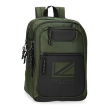 Mochila Portaordenador Pepe Jeans Bromley 15,6´´ verde dos compartimentos