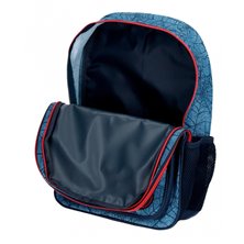 Mochila Escolar Spiderman Denim 42cm Dos Compartimentos con carro