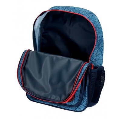 Mochila Escolar Spiderman Denim 42cm Dos Compartimentos con carro
