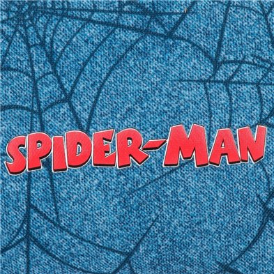 Mochila Escolar Spiderman Denim 42cm Dos Compartimentos con carro