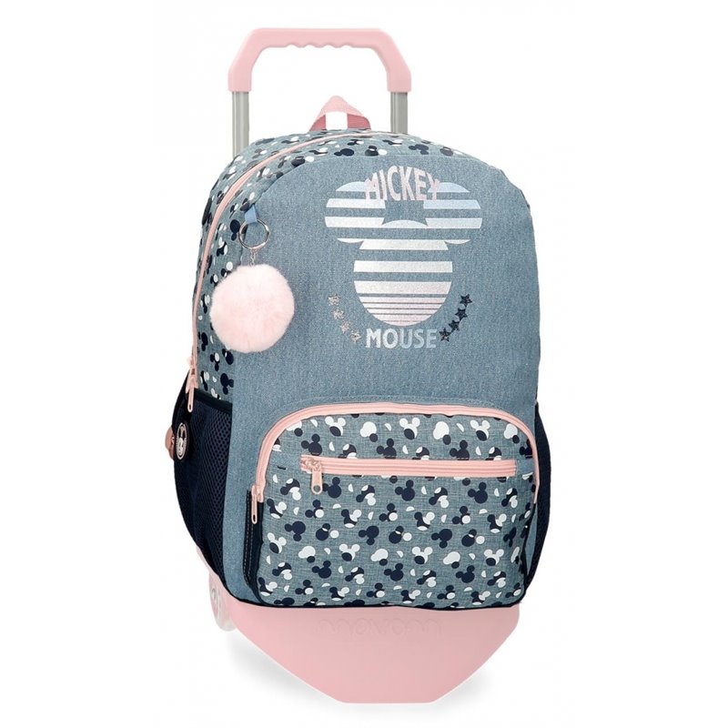 Mochila Portaordenador 42cm Mickey Denim con carro