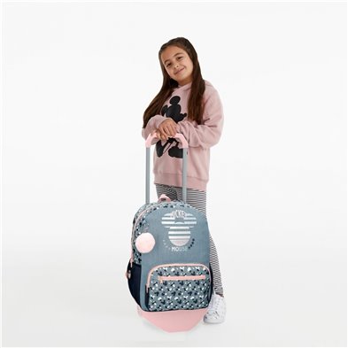 Mochila Portaordenador 42cm Mickey Denim con carro