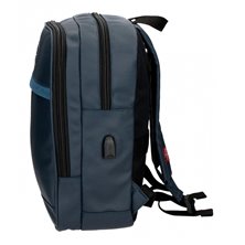 Mochila Portaordenador Pepe Jeans Court 15,6´´ dos compartimentos Azul marino